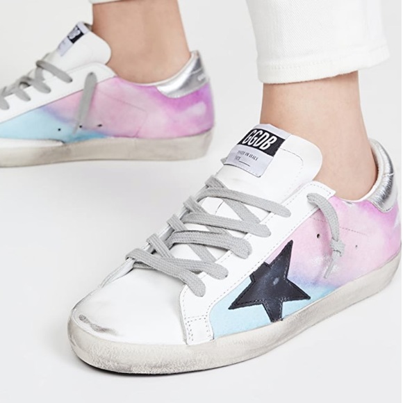 tie dye golden goose sneakers